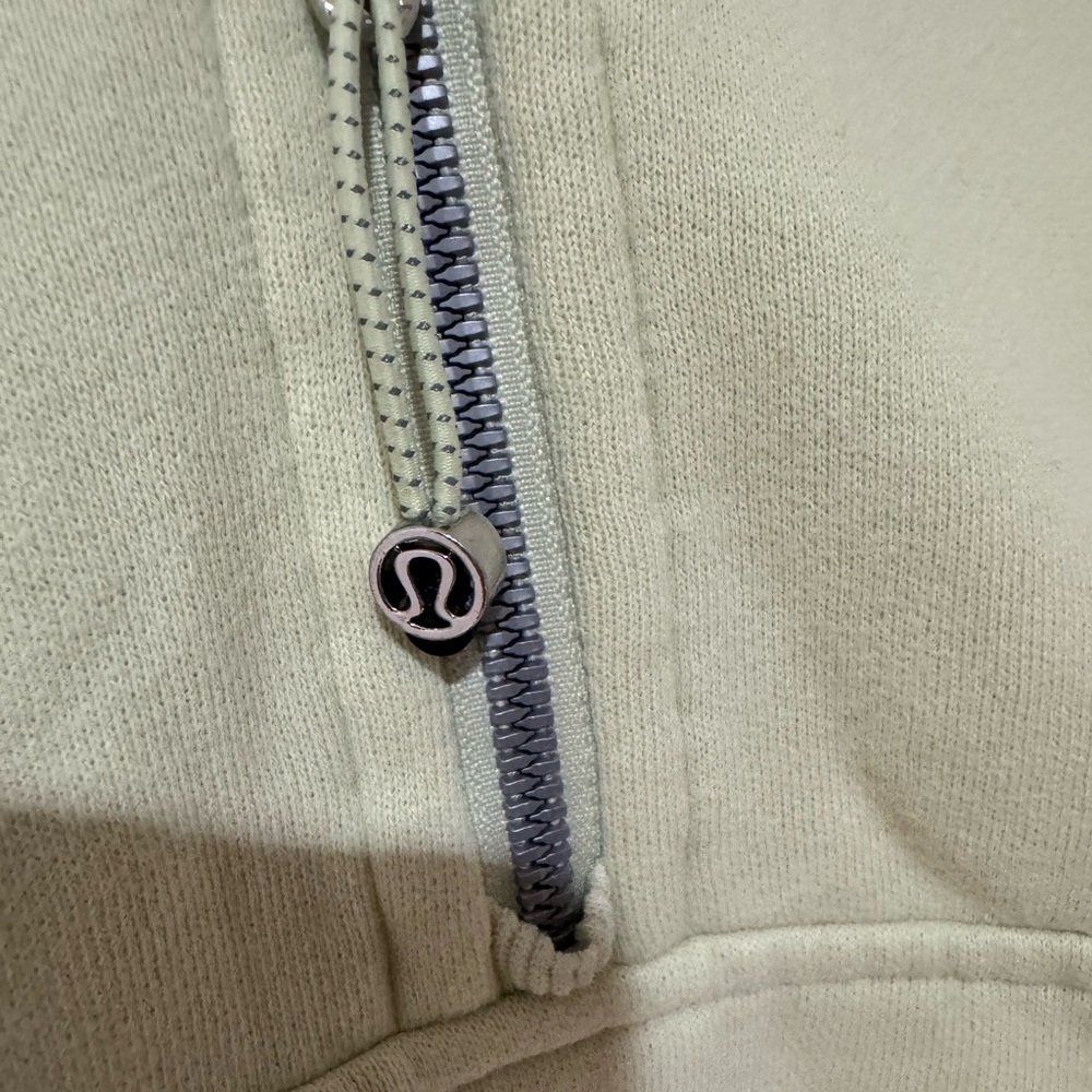 lululemon athletica Scuba light green half zip hoodie